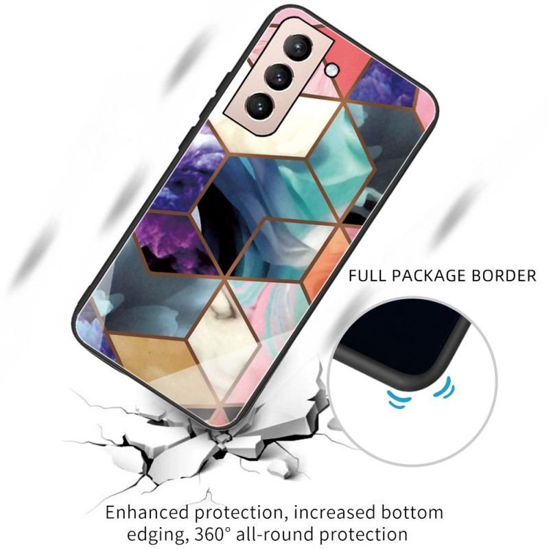 Cover Samsung Galaxy S22 5G Variabel Geometrisk Marmor