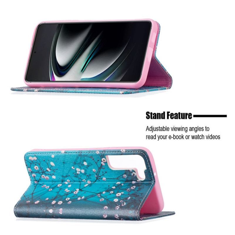 Cover Samsung Galaxy S22 Plus 5G Flip Cover Blomstrende Grene