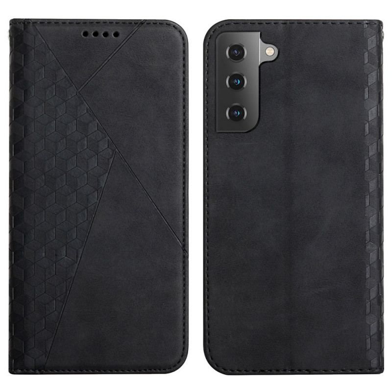 Cover Samsung Galaxy S22 Plus 5G Flip Cover Diamant Tekstur Læder Stil