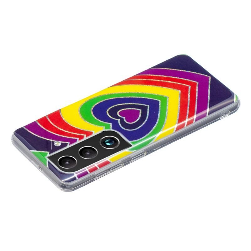 Cover Samsung Galaxy S22 Plus 5G Psykedelisk Hjerte