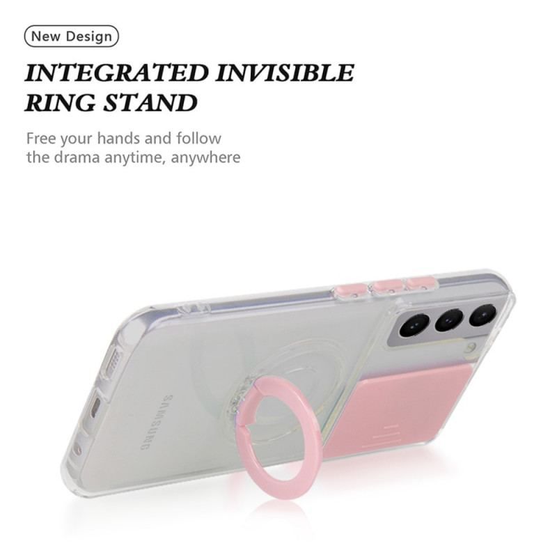 Cover Samsung Galaxy S22 Plus 5G Ring-støtte Og Linsebeskyttere