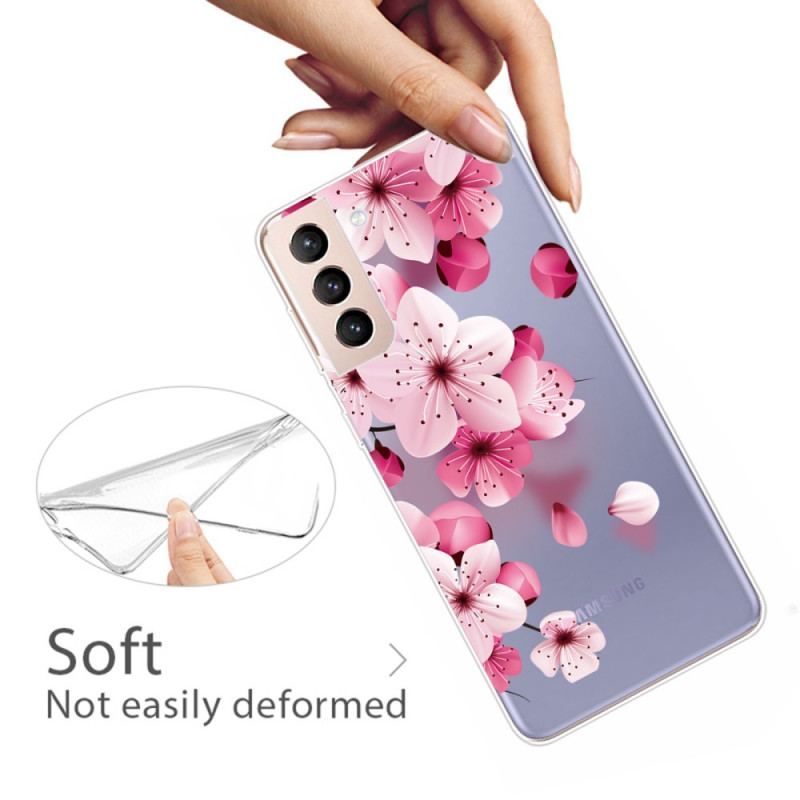 Cover Samsung Galaxy S22 Plus 5G Små Lyserøde Blomster