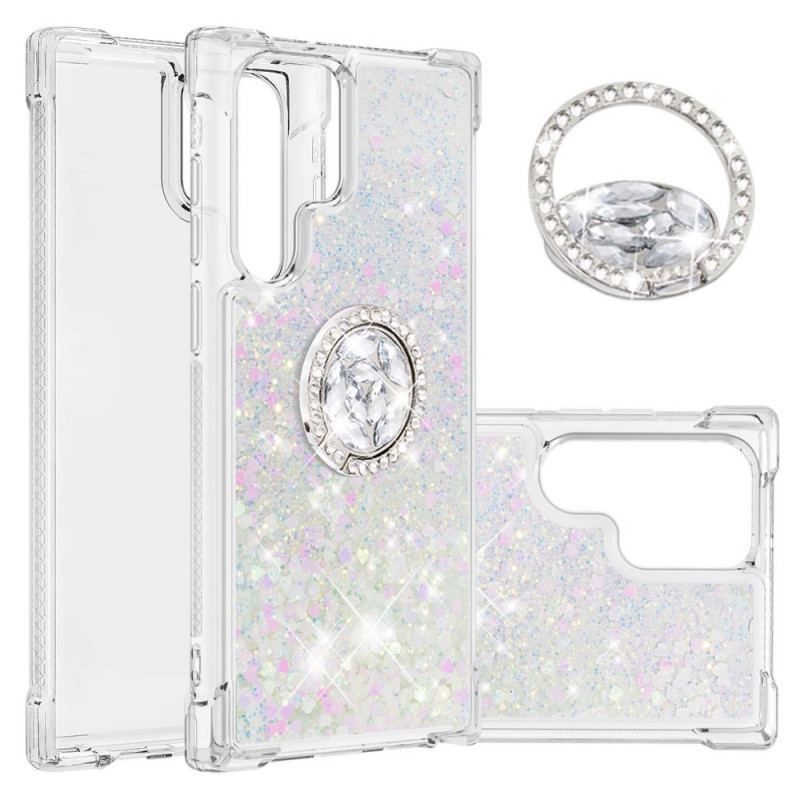 Cover Samsung Galaxy S22 Ultra 5G Glitter Ring-bracket