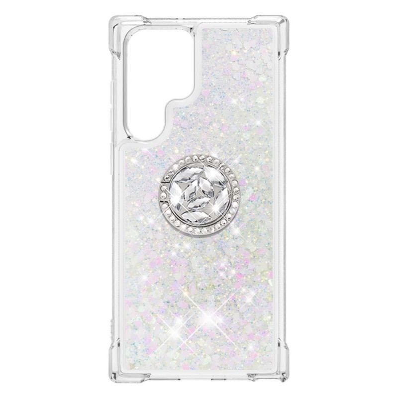 Cover Samsung Galaxy S22 Ultra 5G Glitter Ring-bracket