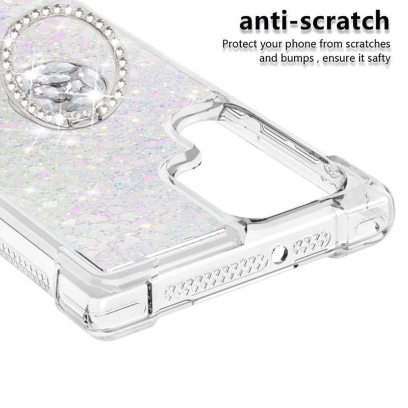 Cover Samsung Galaxy S22 Ultra 5G Glitter Ring-bracket