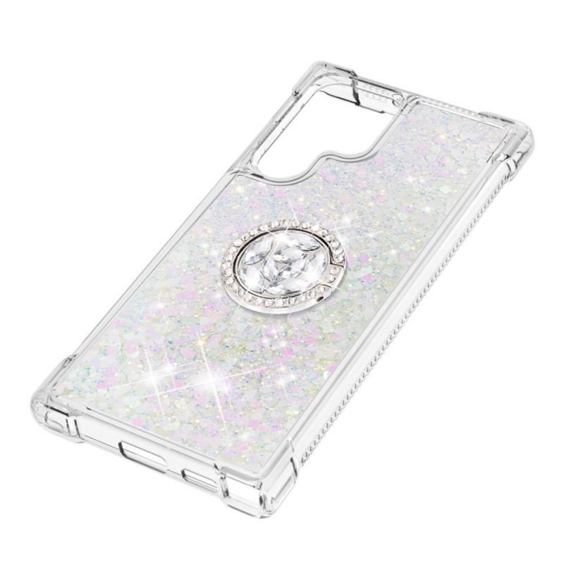 Cover Samsung Galaxy S22 Ultra 5G Glitter Ring-bracket