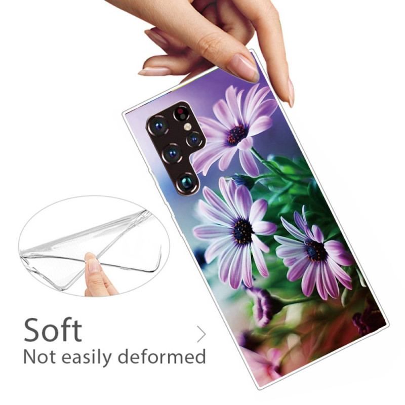 Cover Samsung Galaxy S22 Ultra 5G Realistiske Blomster