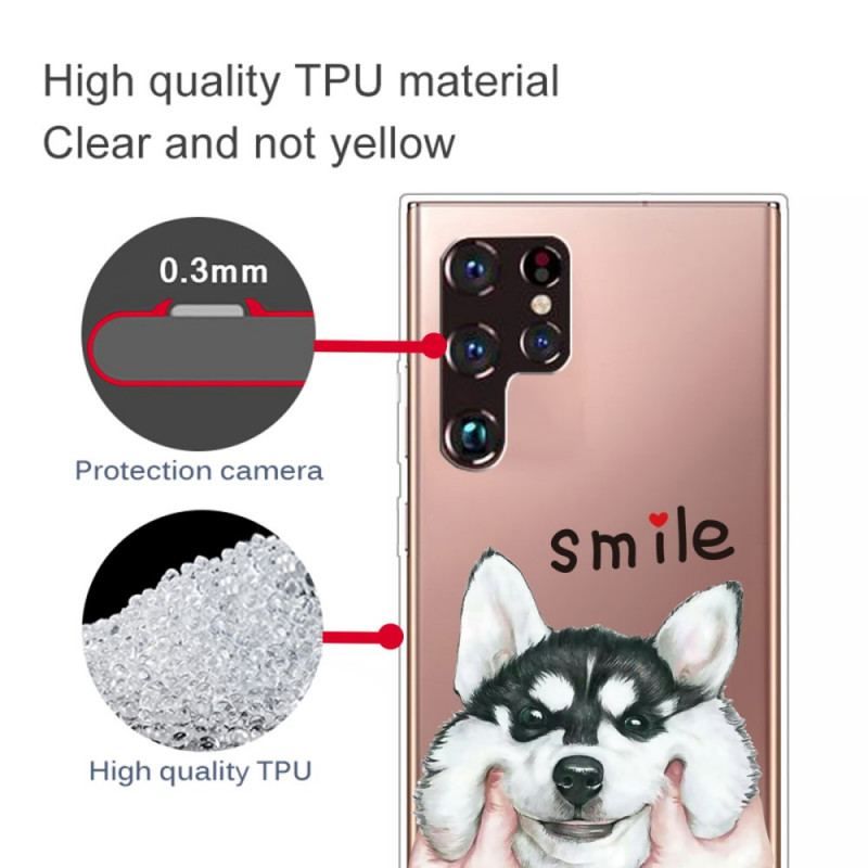 Cover Samsung Galaxy S22 Ultra 5G Smile Hund