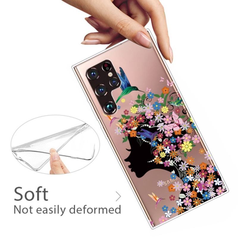 Cover Samsung Galaxy S22 Ultra 5G Smukt Blomsterhoved