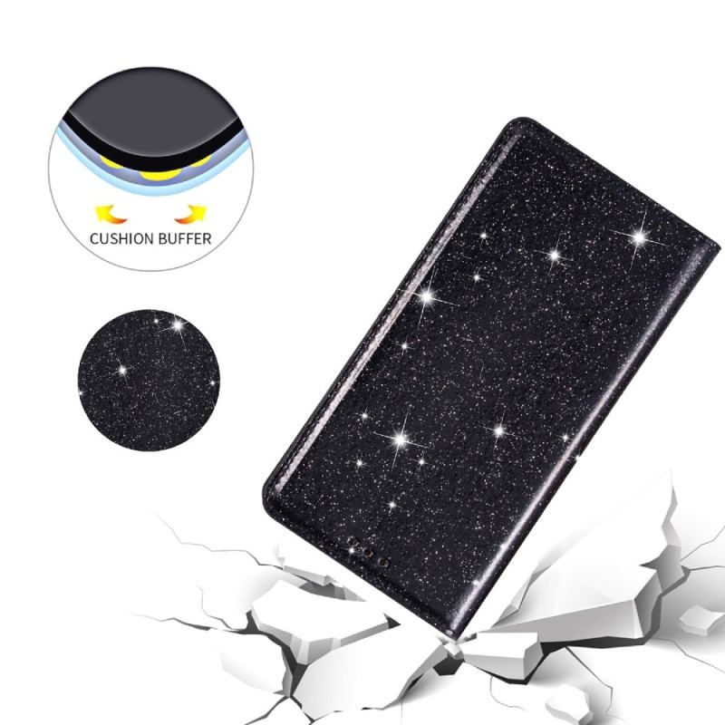 Cover Samsung Galaxy S23 5G Flip Cover Sequin Stil