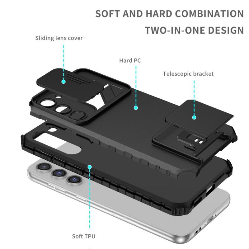 Cover Samsung Galaxy S23 Plus 5G Kameradæksel Med Stativ