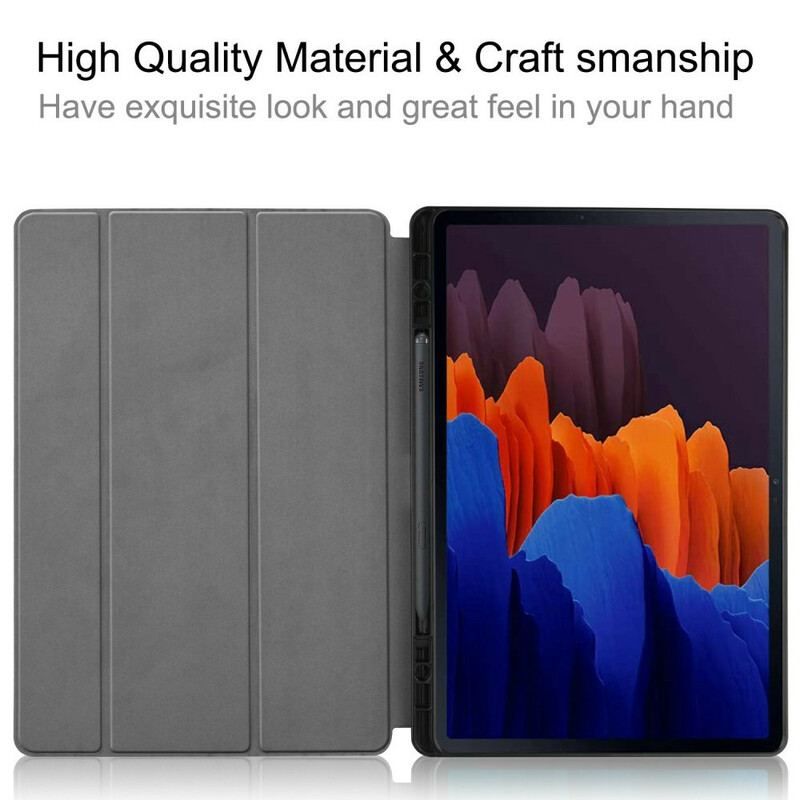 Cover Samsung Galaxy Tab S8 Plus / Tab S7 Plus Trifold Stylus Holder