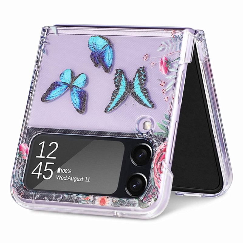 Cover Samsung Galaxy Z Flip 4 Flip Cover Flere Sommerfugle