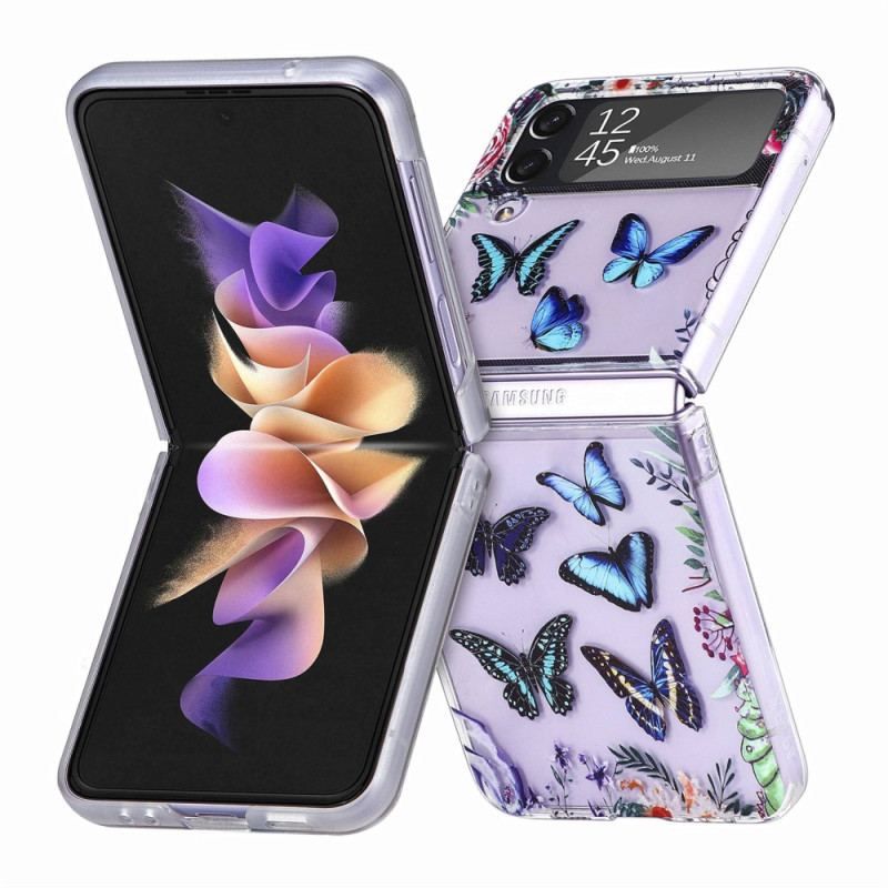 Cover Samsung Galaxy Z Flip 4 Flip Cover Flere Sommerfugle