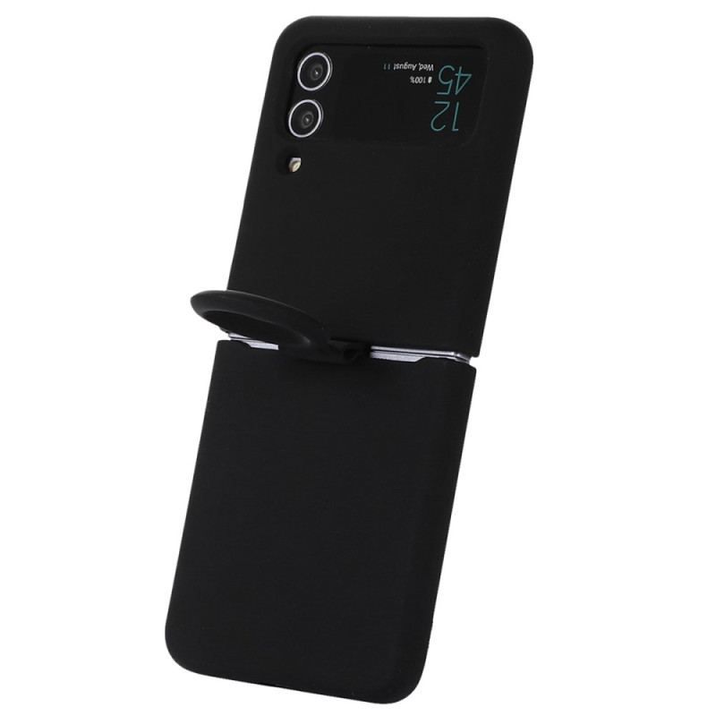 Cover Samsung Galaxy Z Flip 4 Flip Cover Flydende Silikone Med Ring