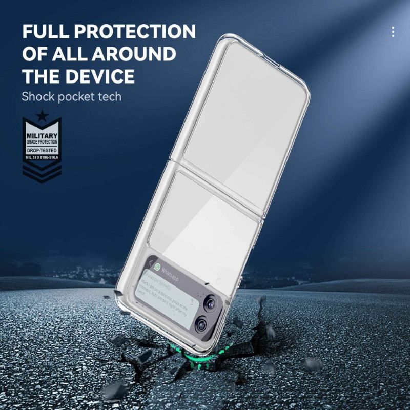 Cover Samsung Galaxy Z Flip 4 Flip Cover Gennemsigtig Anti-gulning