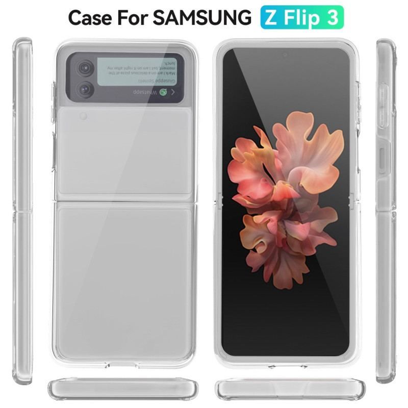 Cover Samsung Galaxy Z Flip 4 Flip Cover Gennemsigtig Anti-gulning