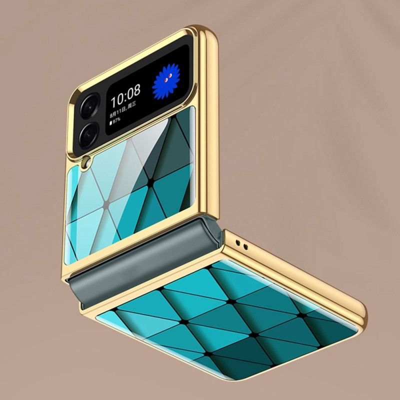 Cover Samsung Galaxy Z Flip 4 Flip Cover Gkk Abstrakt Hærdet Glas