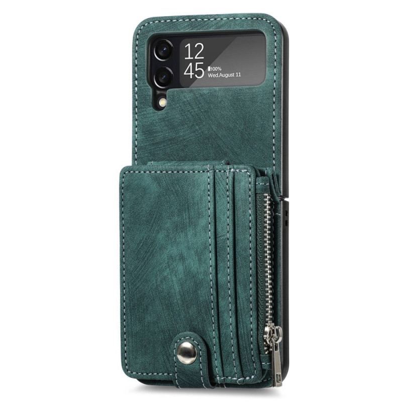 Cover Samsung Galaxy Z Flip 4 Flip Cover Kortholder / Møntpung