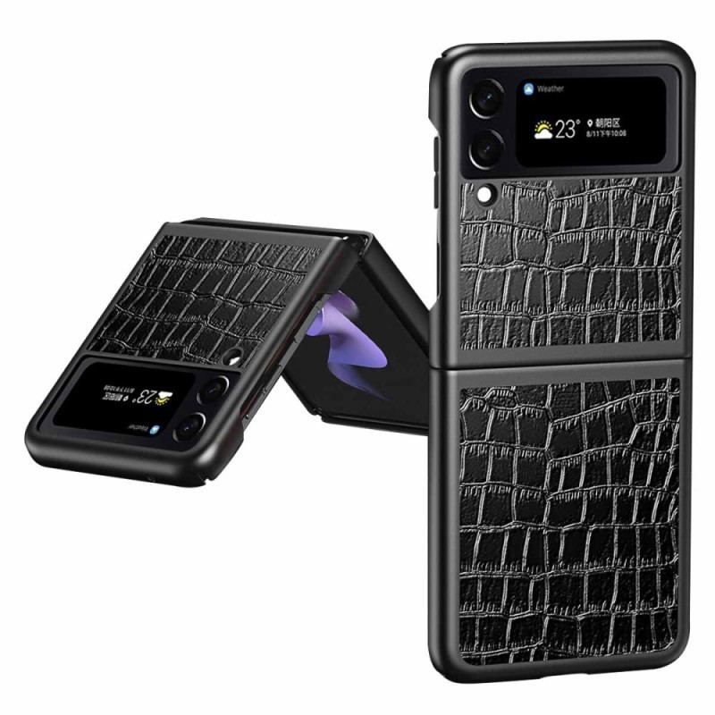 Cover Samsung Galaxy Z Flip 4 Flip Cover Krokodillehudstil