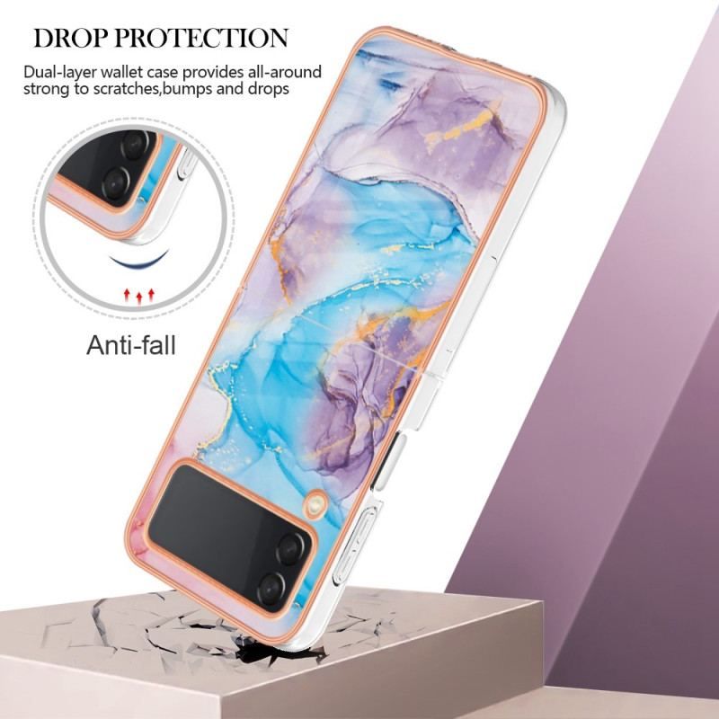 Cover Samsung Galaxy Z Flip 4 Flip Cover Marmor Design