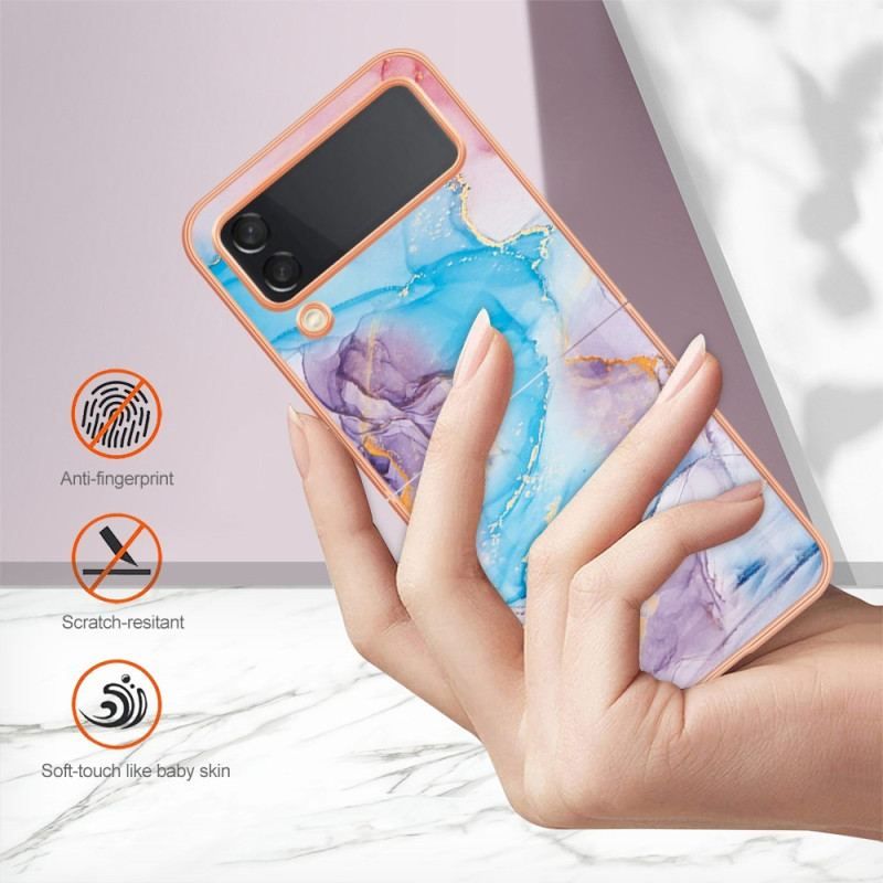 Cover Samsung Galaxy Z Flip 4 Flip Cover Marmor Design