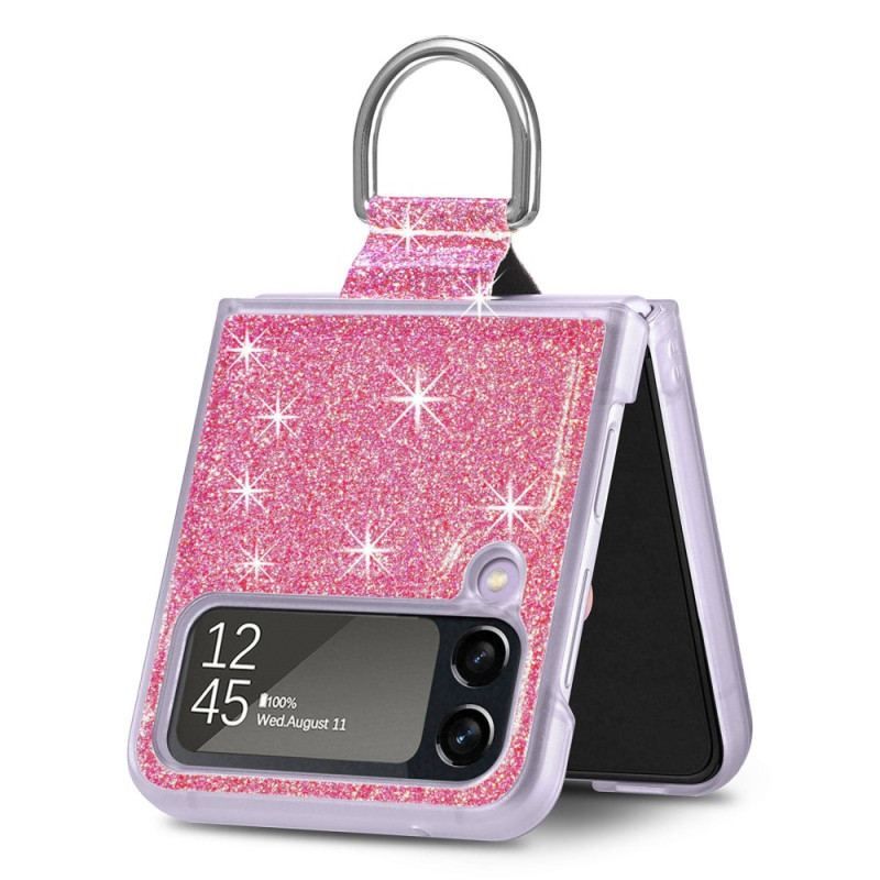 Cover Samsung Galaxy Z Flip 4 Flip Cover Pailletter Og Ring