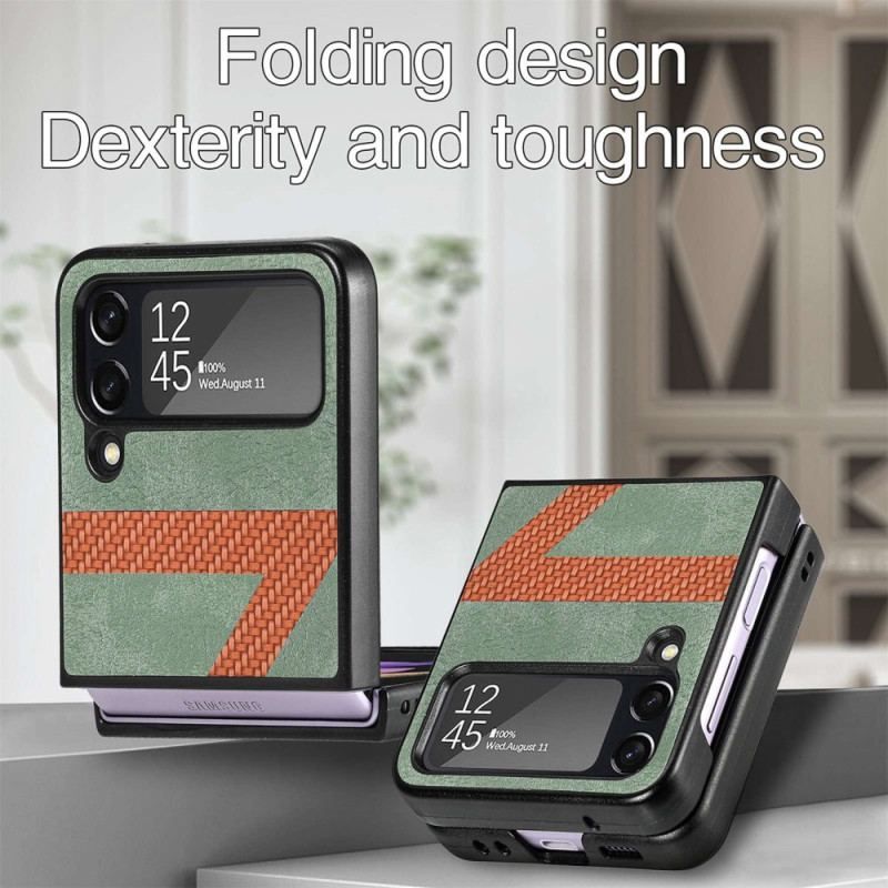 Cover Samsung Galaxy Z Flip 4 Flip Cover Stil Læder Z Design