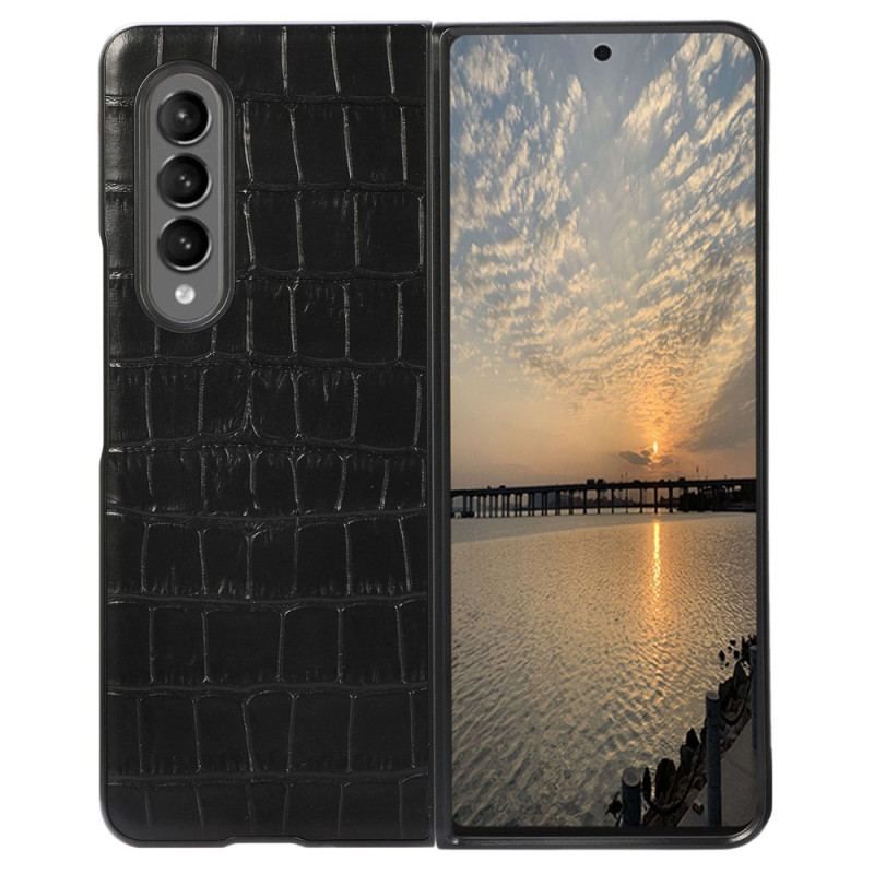 Cover Samsung Galaxy Z Fold 4 Ægte Krokodillelæder