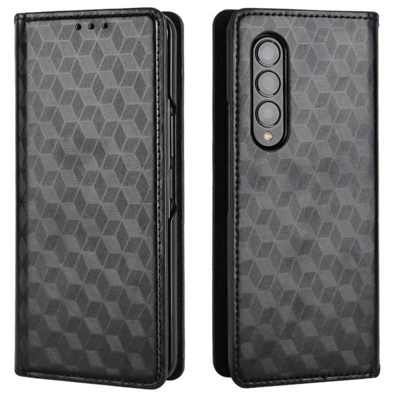 Cover Samsung Galaxy Z Fold 4 Flip Cover 3d Terning