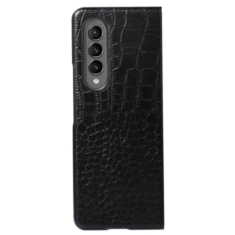 Cover Samsung Galaxy Z Fold 4 Trendy Krokodilleeffekt Ægte Læder