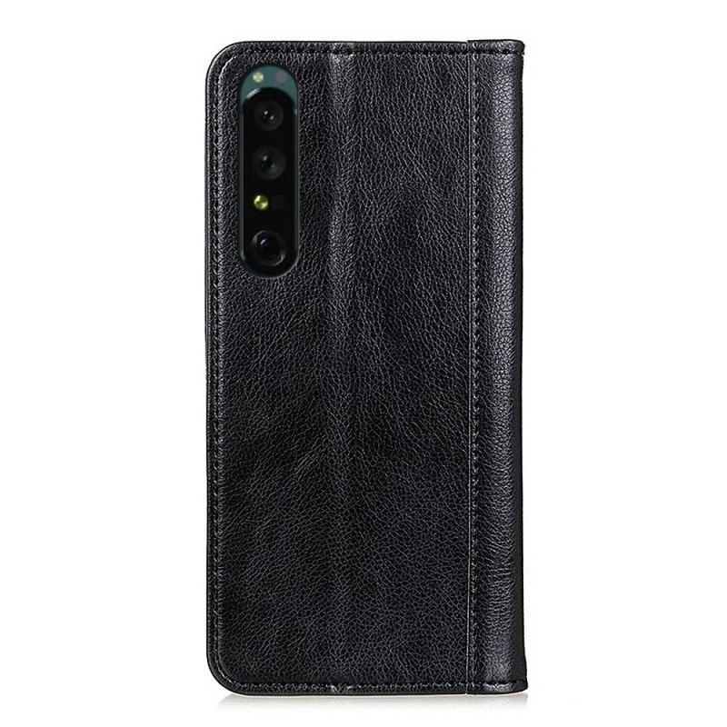 Cover Sony Xperia 1 IV Flip Cover Klassisk Splitlæder