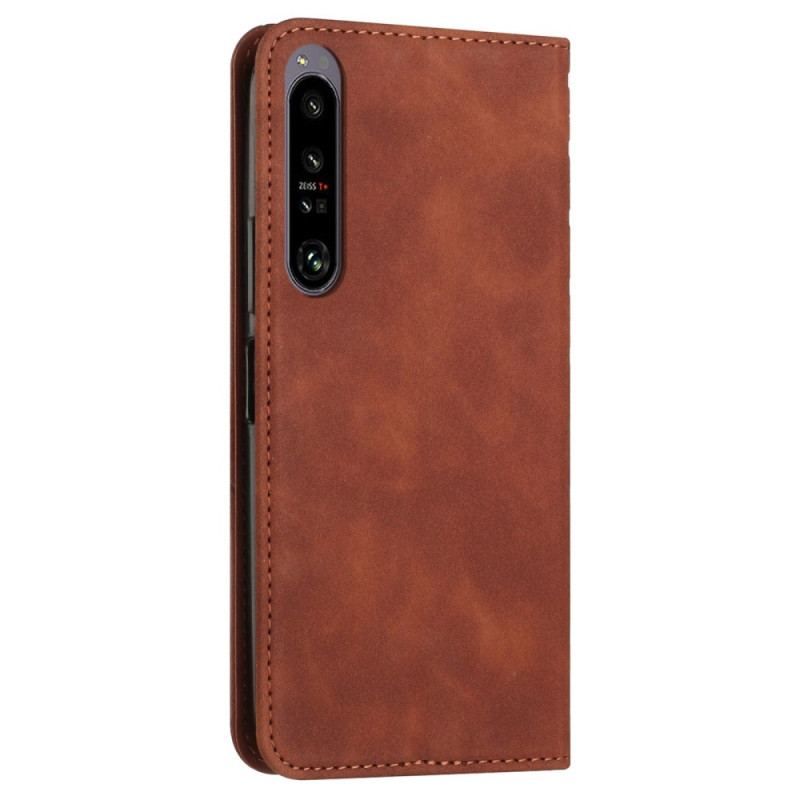 Cover Sony Xperia 1 IV Flip Cover Stil Læder 3d Mønster