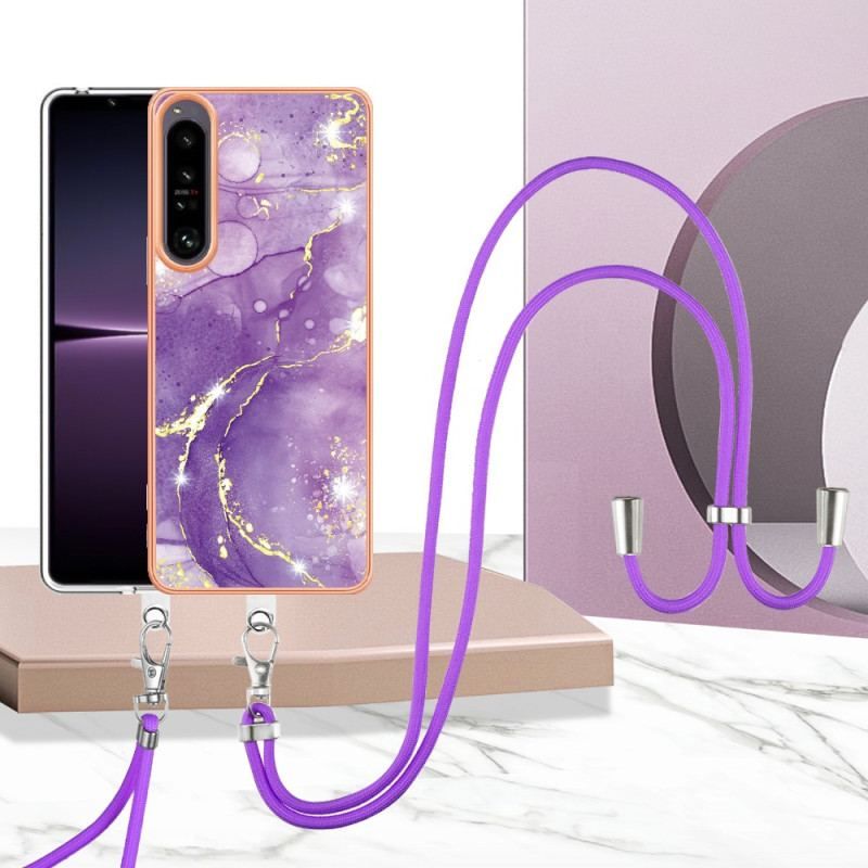 Cover Sony Xperia 1 IV Med Snor Med Marmorsnor