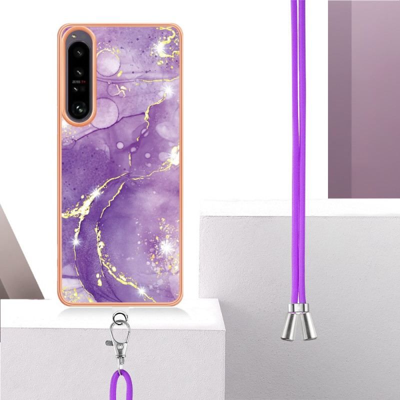 Cover Sony Xperia 1 IV Med Snor Med Marmorsnor