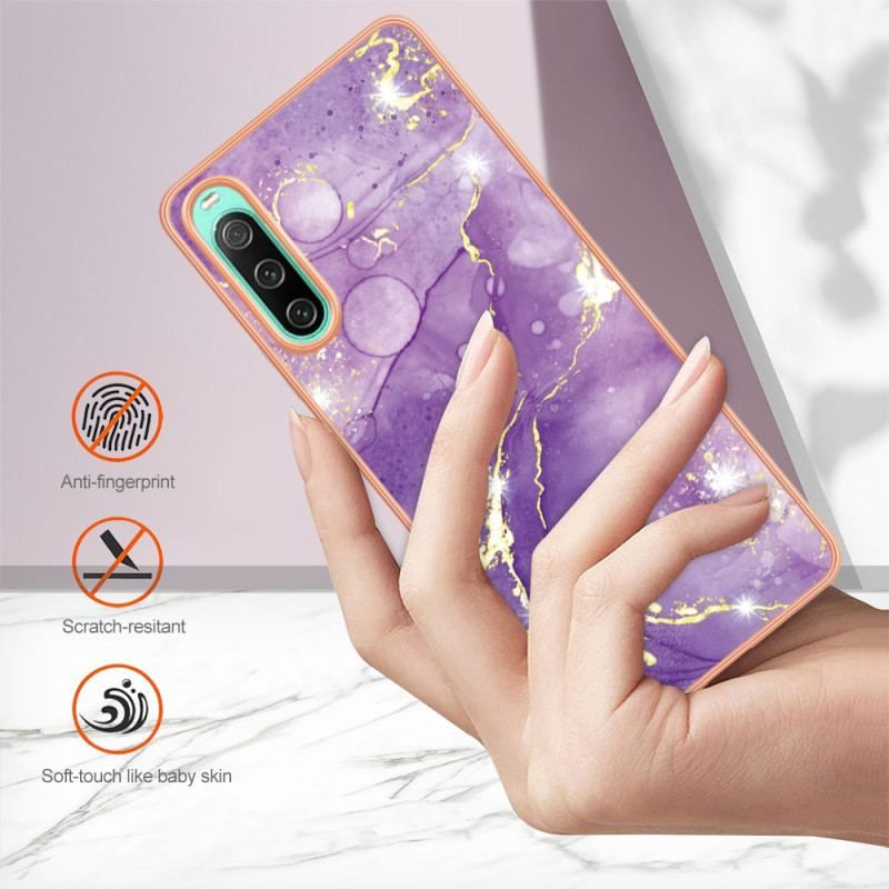 Cover Sony Xperia 10 IV Farvet Marmor