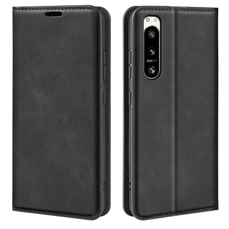 Cover Sony Xperia 5 IV Flip Cover Læder Styling