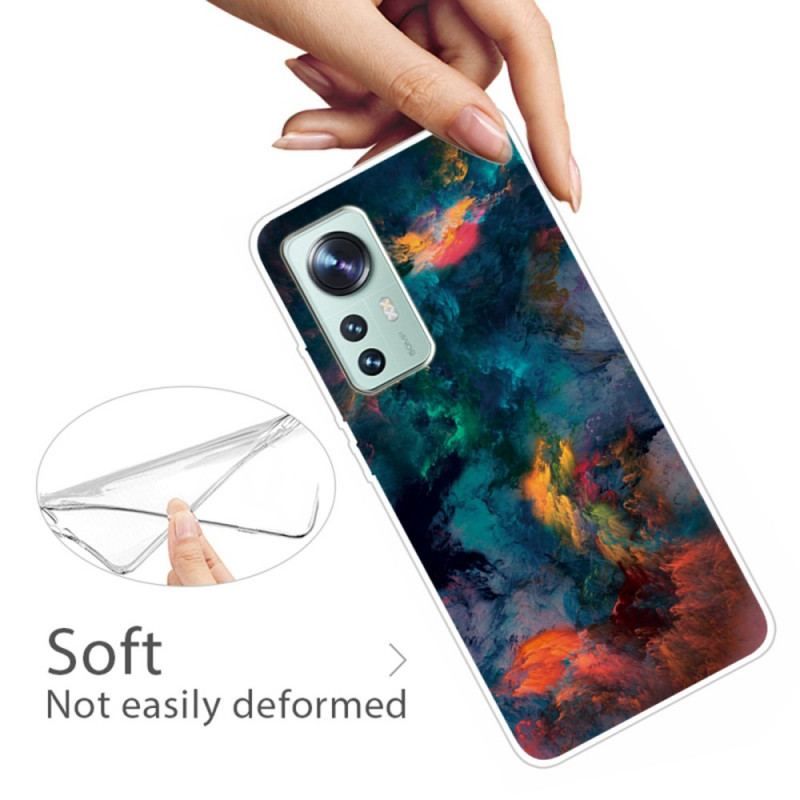 Cover Xiaomi 12 / 12X Farverig Sky Silikone