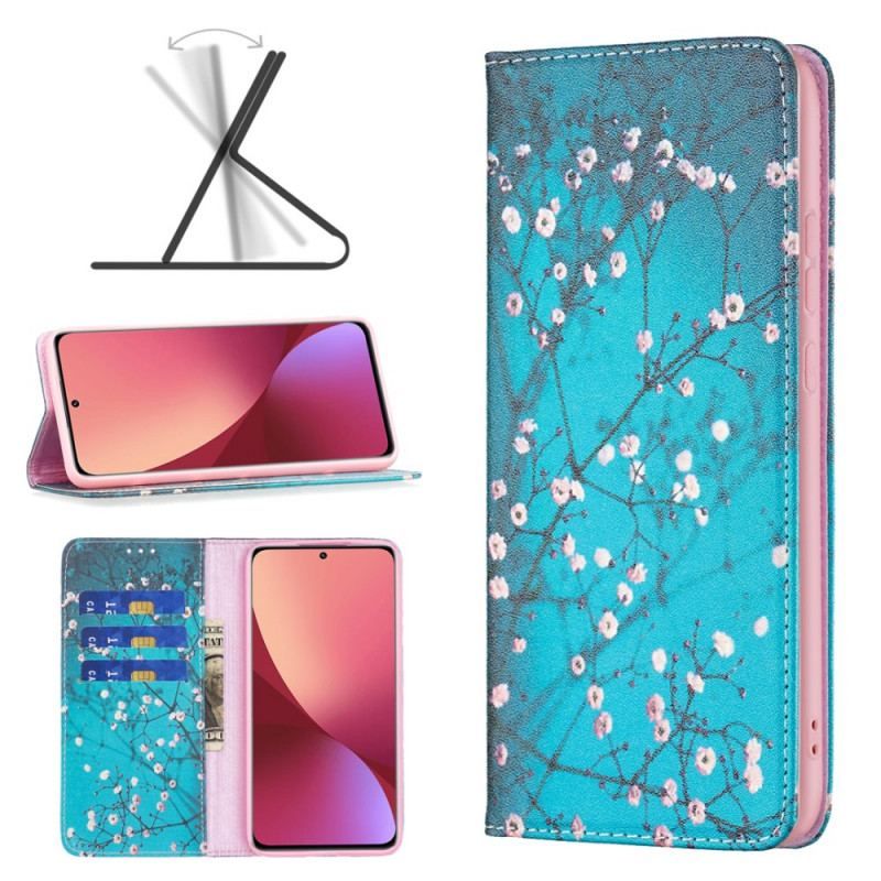 Cover Xiaomi 12 / 12X Flip Cover Blomstrende Grene