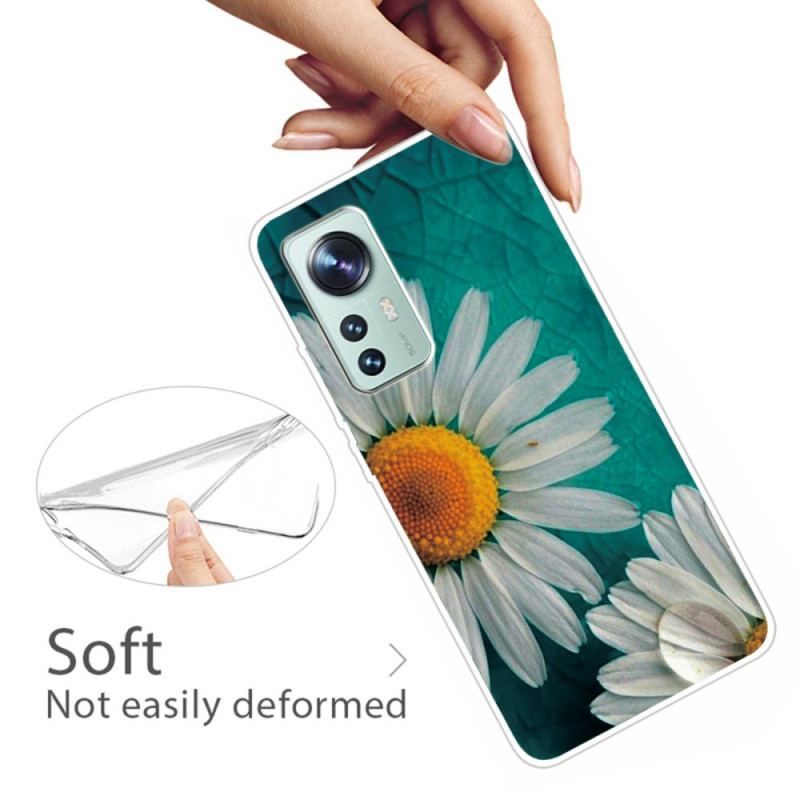 Cover Xiaomi 12 Pro Blomster Silikone