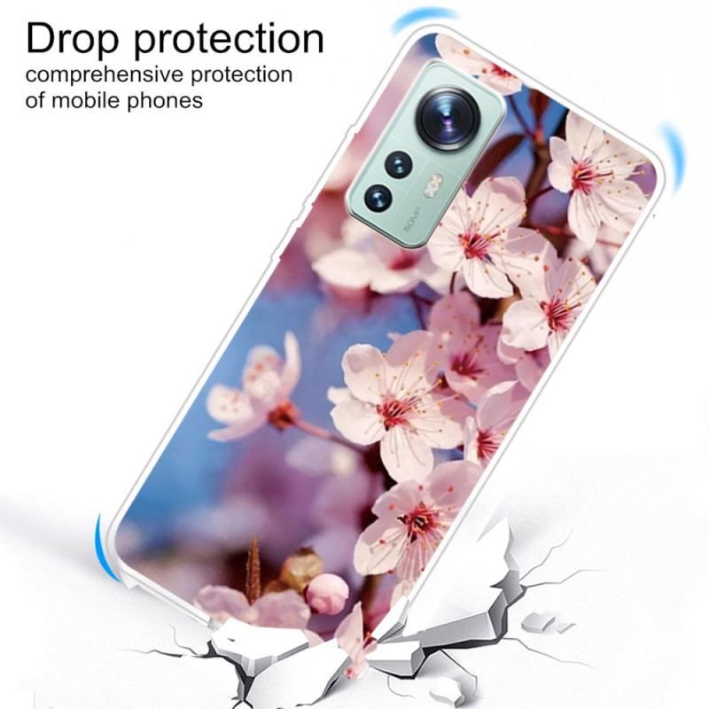 Cover Xiaomi 12 Pro Blomster Silikone