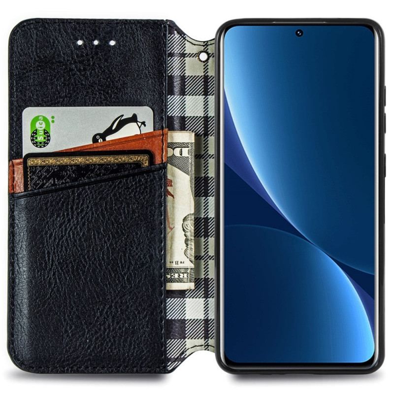 Cover Xiaomi 12 Pro Flip Cover 3d Mønster