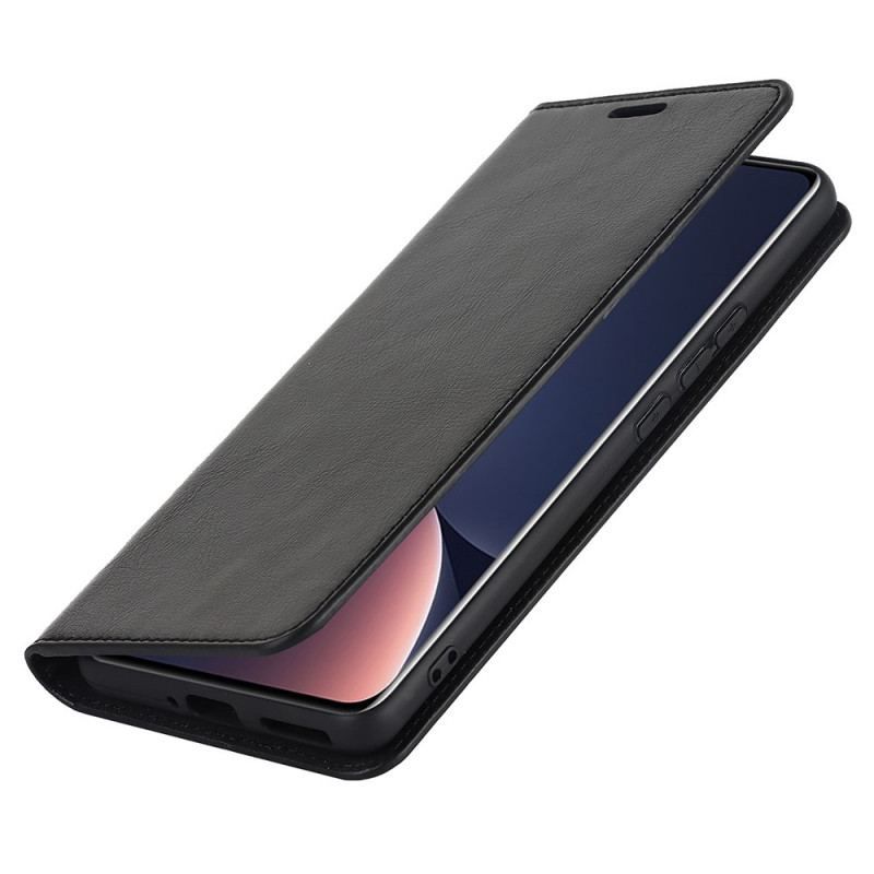 Cover Xiaomi 12 Pro Flip Cover Ægte Læder