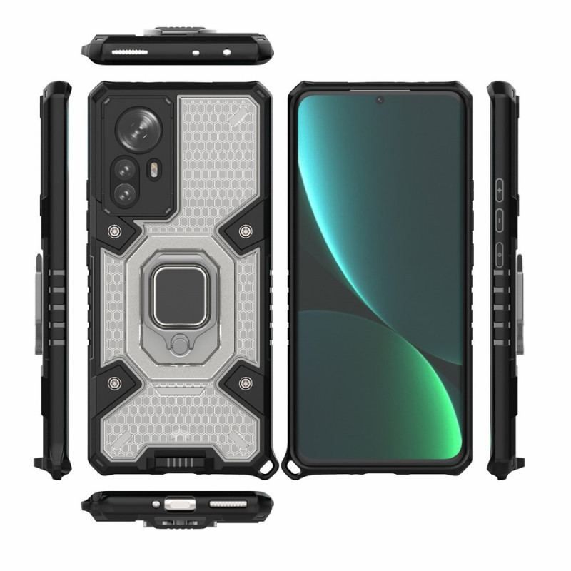 Cover Xiaomi 12 Pro Honeycomb Med Ring-støtte