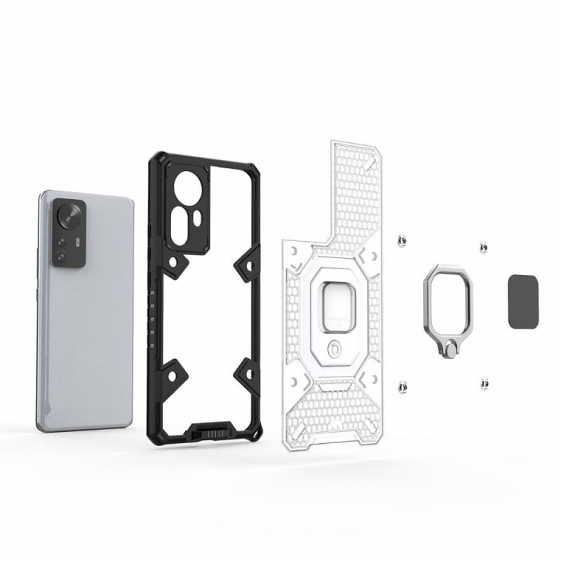 Cover Xiaomi 12 Pro Honeycomb Med Ring-støtte