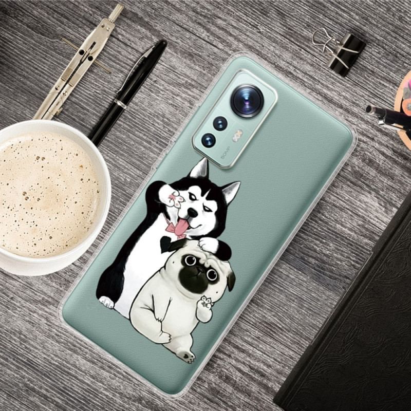 Cover Xiaomi 12 Pro Silikone Sjove Hunde