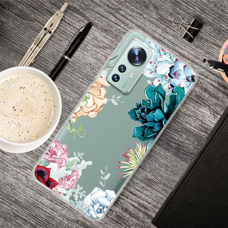 Cover Xiaomi 12 Pro Silikone Vilde Blomster