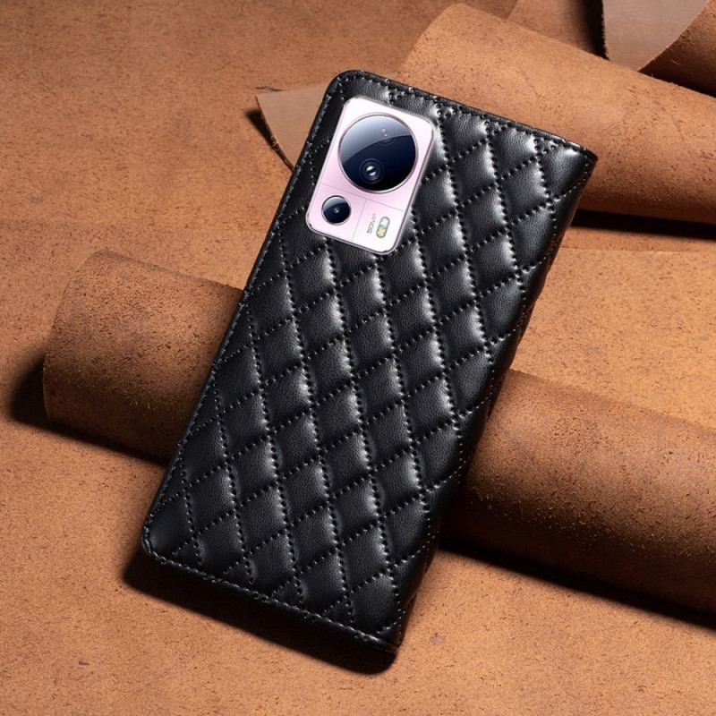 Cover Xiaomi 13 Lite Flip Cover Binfen Farvestil Quiltet