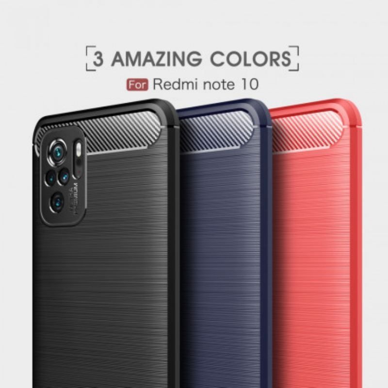 Cover Xiaomi Redmi Note 10 / 10S Børstet Kulfiber