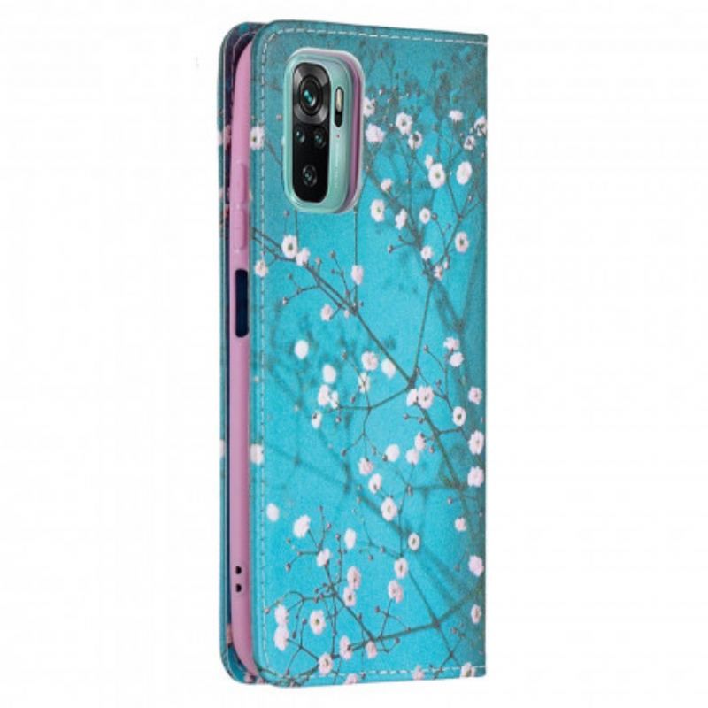 Cover Xiaomi Redmi Note 10 / 10S Flip Cover Blomstrende Grene